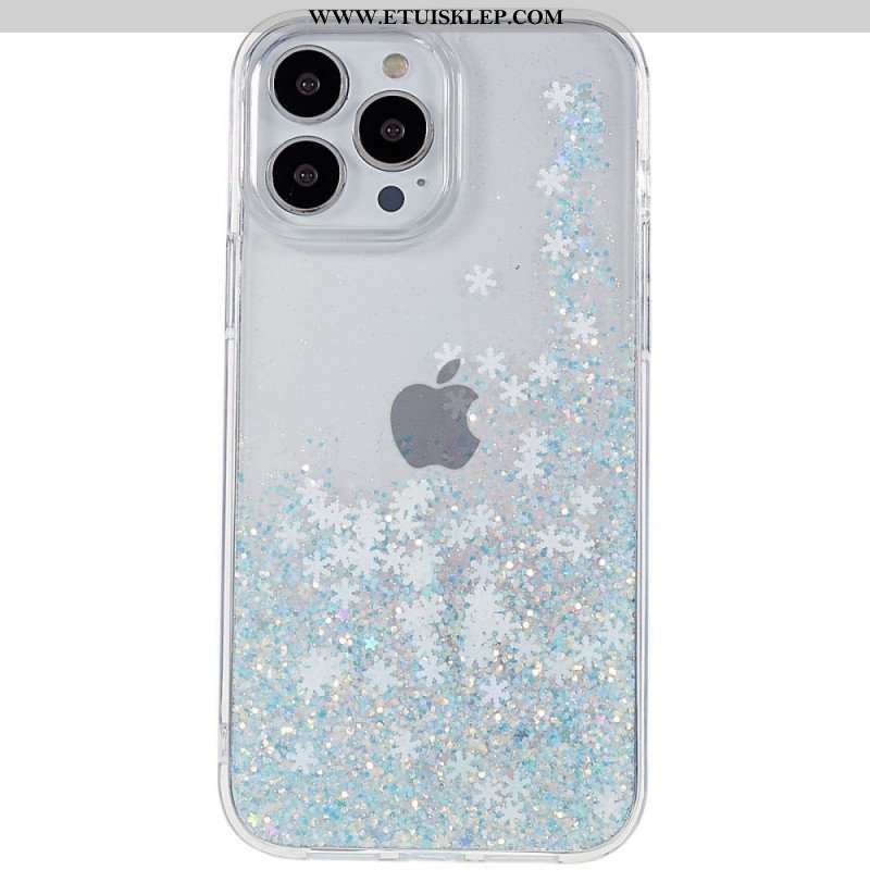 Etui do iPhone 14 Pro Cekiny Płatki